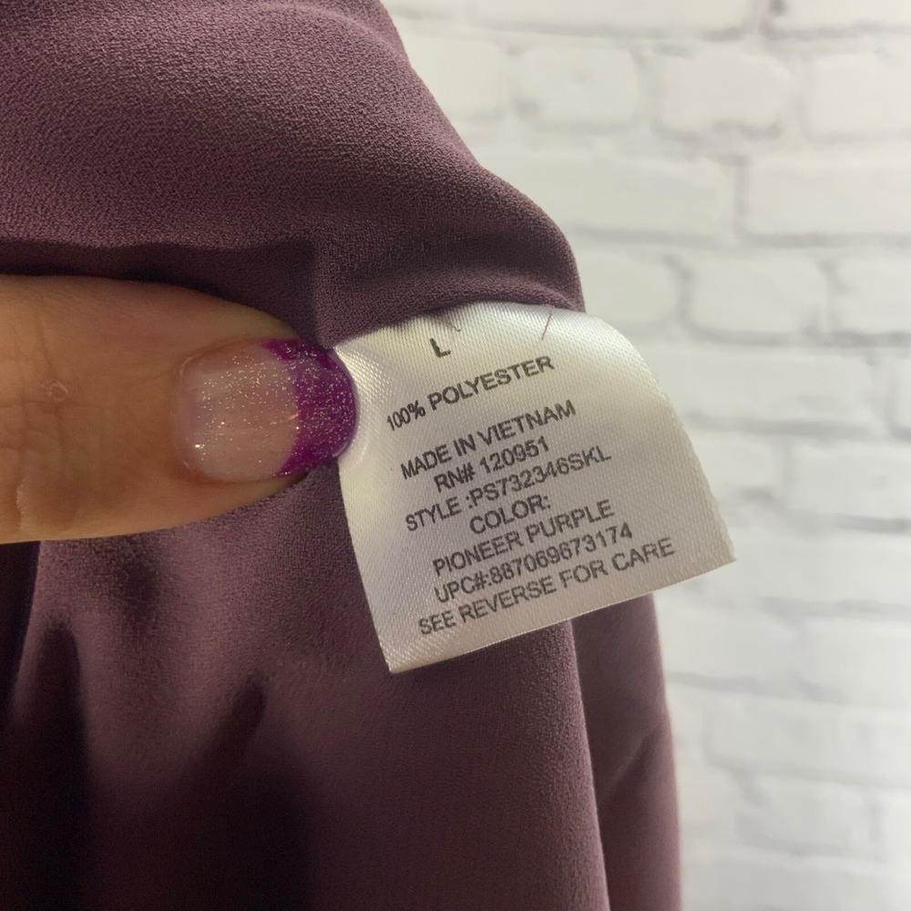Pink Republic Dress Sz L Lavender Short Sleeveless Shift with Side Pockets - Picture 6 of 6
